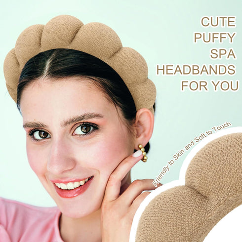 3 Pack Spa Headbands for Washing Face - Terry Cloth Makeup Headbands for Skincare