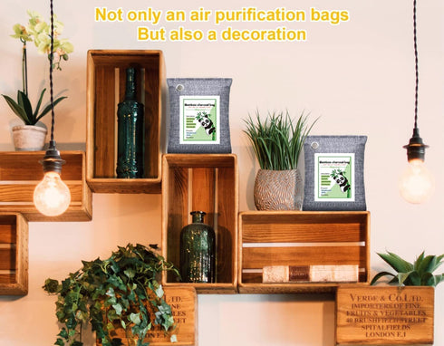 Activated Charcoal Odor Absorber Nature Fresh Bamboo Air Purifying Bag 8 Pack, Odor Eliminator for Home