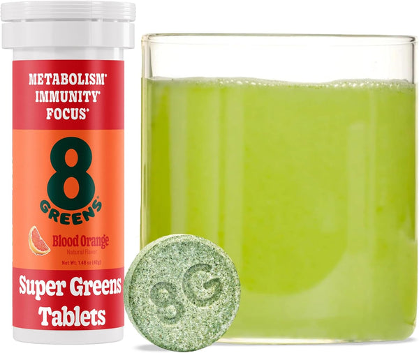 8Greens Supergreens Tablets - Daily Greens Superfood Tablet for Metabolism, Immunity & Focus, 10 Servings