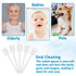 50 Gauze Mouth Swabs for Elderly, Disposable Toothbrushes, Individually Wrapped Swabsticks for Dry Mouth