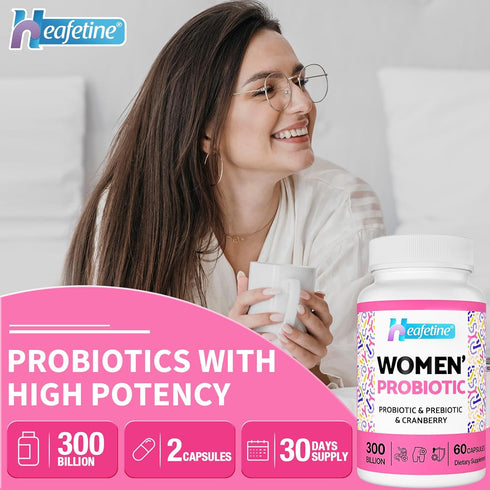 Vaginal Probiotics for Women, 300 Billion CFUs, 60 Caps for Vaginal & Urinary Tract Health