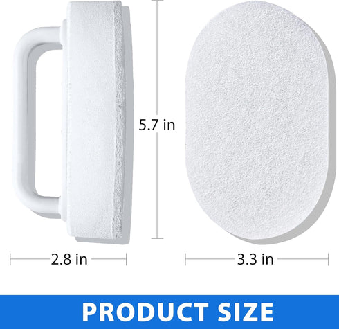Handle Bath Tub Scrubber, Non Scratch Bathroom Scouring Pad, Heavy Duty Cleaning Sponge Scrub, 2 PCS