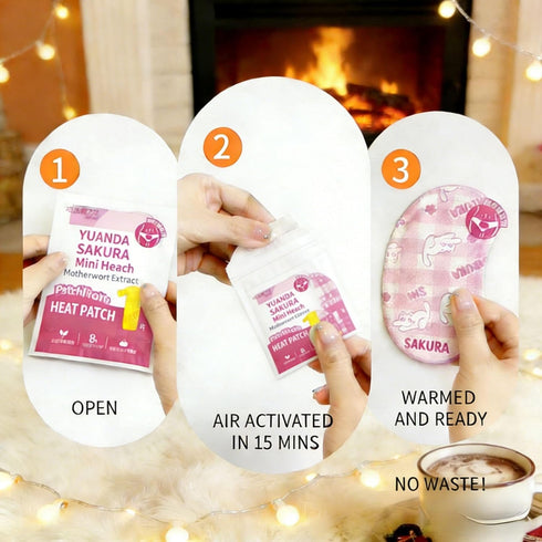 Lehot 12 Count, 8 Heat Patches for Menstrual Cramps, Air Activated Menstrual Cramp Relief Heat Pads for Stomach & Lower
