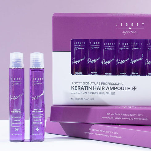Signature Professional Keratin Hair Ampoule - 13ml/0.43FL.OZ, 10 Each, Contains Hydrolyzed Keratin