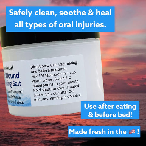Urban ReLeaf Oral Wound Cleansing Salt, Makes 45 Cups of Healing Solution, 100% Natural