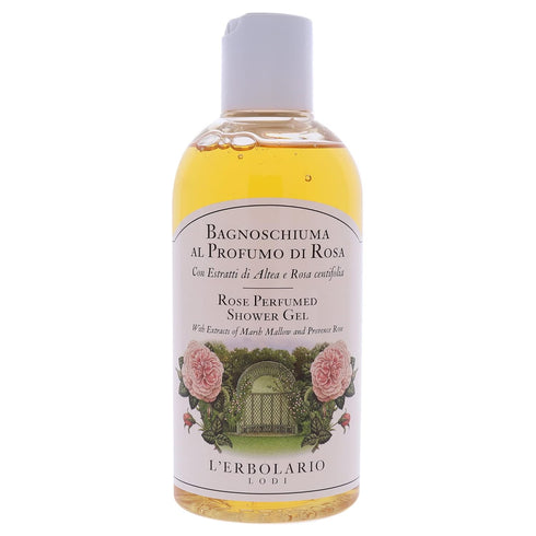 L'Erbolario Soothing Perfumed Shower Gel, Body Soap with Marsh Mallow, Amber Floral, 8.4 oz