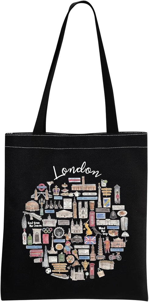 London Tote Bag, London Travel Gift, Welcome to London Moving Gift