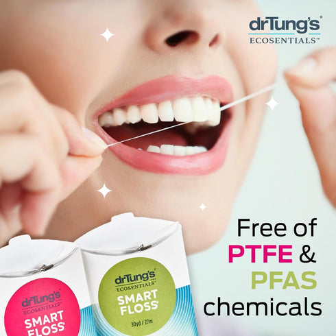 DrTung's Smart Floss - Natural, PTFE & PFAS Free Floss, Cardamom Flavor (Pack of 3)