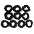 Pack of 10 Small Velvet Scrunchies - Mini Thin Elastic Hair Ties for Women Hair Accessories (Black)