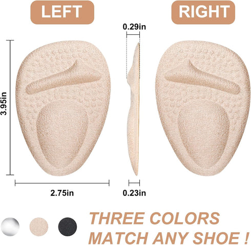 Ball of Foot Cushions, Metatarsal Pads for Women, Heel Grips for Pain Relief, Non-Slip Shoe Inserts for Loose Shoes