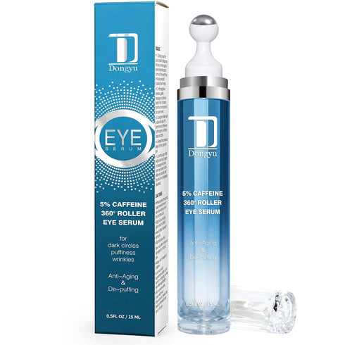 Caffeine Eye Cream for Dark Circles, Daily Eye Serum for Under Eye Puffiness, Morning Skincare