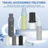 Silicone Bottle Covers for Travel, Elastic Sleeves for Leak Proofing, Travel Size Container Silicone Sleeves, Travel Accessories for Shampoo Body Wash Skincare Bottles (16pack)