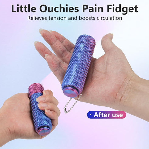 ZongniYiT 3D 2 Pack New Little Ouchies Pain Fidget, Printed Pain Stim Fidget for Adult , Spiky Grippy Stim Keychain