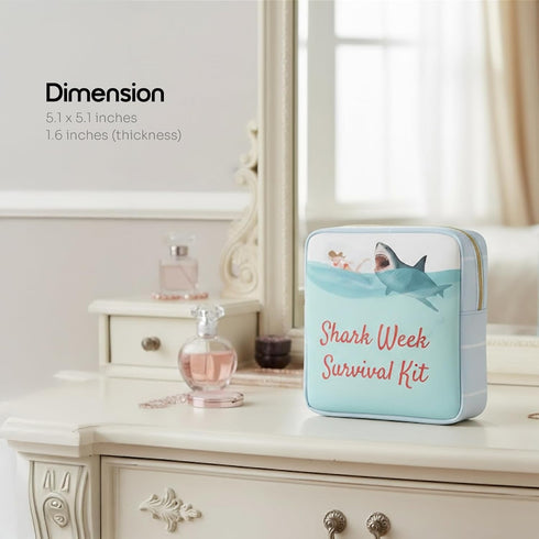 Primo Lines Period Pouch Compact, Stylish, Discreet Period Bag For School with Waterproof Lining Fits Pads & Tampons