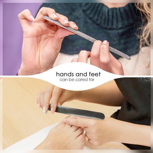 Nail File Thin Emery Boards, 100/180 Grit Nail Files for Natural Nails, 12PCS Manicure Tool