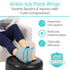 Vive Compression Ankle Ice Pack Wrap for Foot Pain Relief, Soft Cold Brace for Swelling, Sprains, Fractures