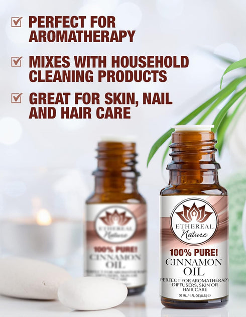 Ethereal Nature 100% Pure Oil - Cinnamon, 1.01 Fluid Ounce