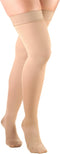 Truform Women's Compression Stockings, 15-20 mmHg, Thigh High Length, Closed Toe, Opaque, Beige, X-Large