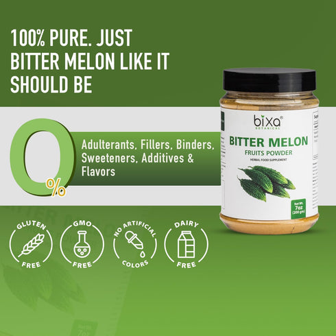 Botanical Bitter Melon Powder (Momordica Charantia/Karela Fruit Powder) by bixa - 200g / 7 Oz