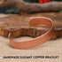 Handmade Pure Copper Bracelet for Women and Men, Thickest Adjustable Carved Copper Bracelet for Pain and Stress Relief