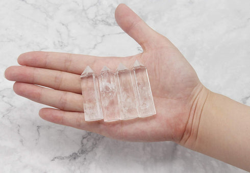 Healing Crystal Wands 2" Clear Quartz Crystal Obelisk - Polished 6 Faceted for Reiki Chakra Therapy