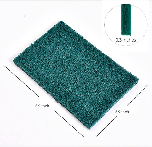 Heavy Duty Scour Pads, Non-Scratch Green Reusable Sponge Dish Scrubber, 12Pcs for Kitchen and Dish Cleaning
