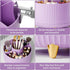 360 Rotate Makeup Brush Holder Organizer, Makeup Organizers for Vanity, Desktop, Bathroom (Purple)