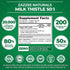 Zazzee Organic Milk Thistle 50:1 Extract, 20,000 mg Strength, 200 Vegan Capsules, 80% Silymarin Flavonoids, Non-GMO