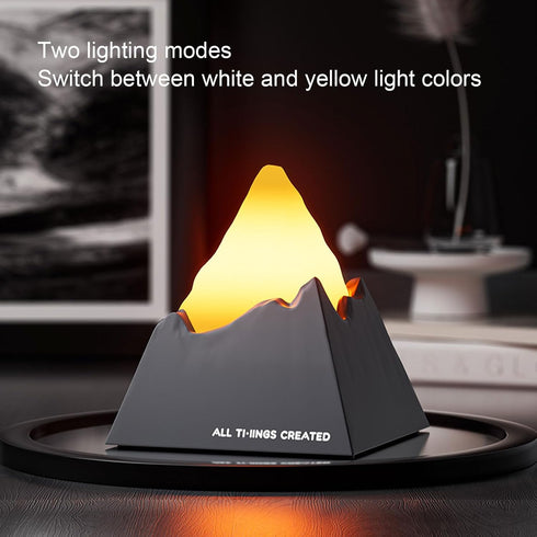 Jiawu Essential Oil Diffuser, Black Volcano Aromatherapy Night Light with Dual Lighting Options Built in Aromatherapy
