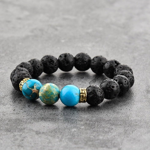 MYSTIQS Set Kids and Adult Matching Lava Rock Beaded Bracelets Essential Oil Diffuser for Aromatherapy Ideal