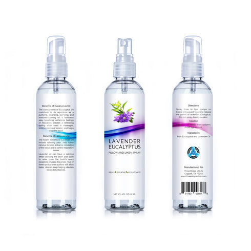Original Lavender Eucalyptus Pillow and Linen Spray, 4oz, Best Essential Oil Mist to Relax The Body, Fresh Clean Smell