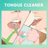 Tongue Scraper for Adults, Plastic Cleaner 2 Size in 1, Bad Breath Treatment for Kids, Easy to Use Hygiene Tool