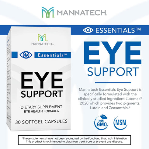 Mannatech Eye Care Supplement with Lutein & Zeaxanthin, Supports General Eye Health - 30 Softgels