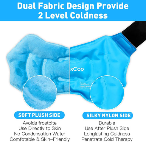 Ankle Ice Pack Wrap for Swelling, Reusable Gel Cold Compress for Foot Pain Relief, Achilles Tendonitis, Sprains