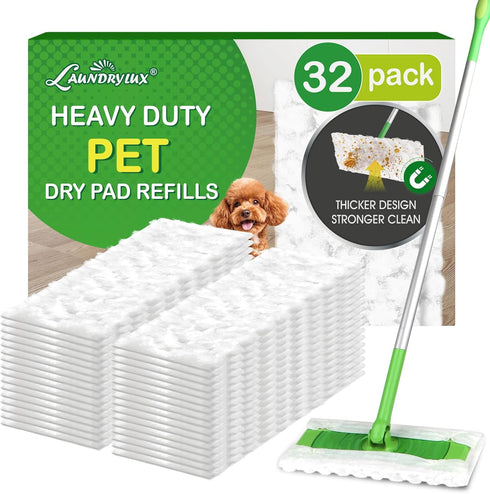 LAUNDRYLUX Heavy Duty Dry Sweeping Cloths Refills Compatible with Swiffer Sweeper, Multi Surface