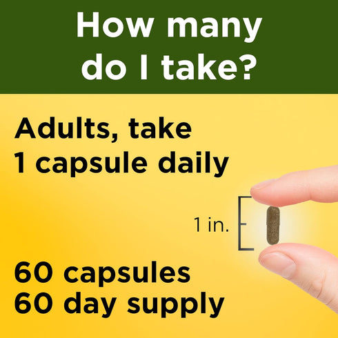 Nature Made Ashwagandha Capsules, 125mg for Stress Support, 60 Capsules, 60 Day Supply