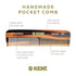Kent A OT Double Tooth Hair Pocket Comb, Small Fine/Wide Tooth for Hair, Beard, and Mustache Grooming