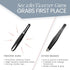 Tweezers Set - 5-piece Stainless Steel Slant Tip and Pointed Eyebrow Tweezers for Precision Hair Removal