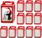 Enorteen 12 Pcs Clear Gift Bags with Transparent Window - Candy Boxes, Tote Paper Bags, and Flower Boxes for Bridal