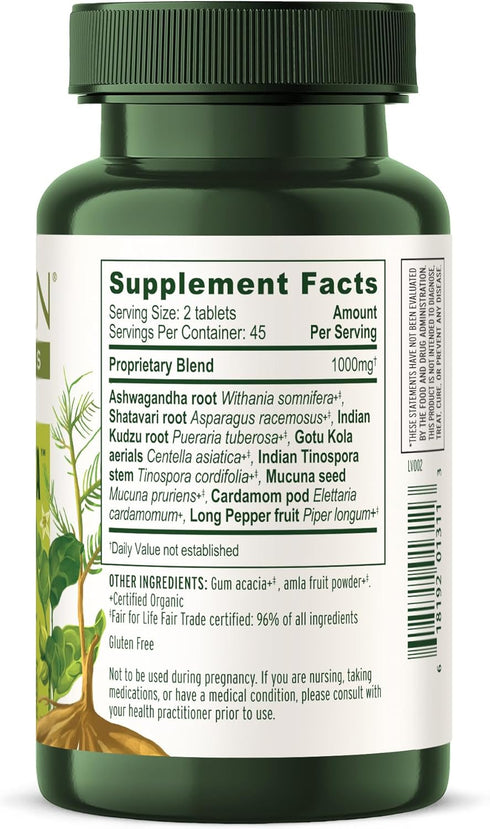 Thoughts-90 Banyan Botanicals Organic Healthy Vata Grounding & Stability Supplementwith Ashwagandha, Shatavari