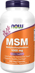 NOW Supplements MSM (Methylsulfonylmethane) 1,000 mg | 240 Veg Capsules