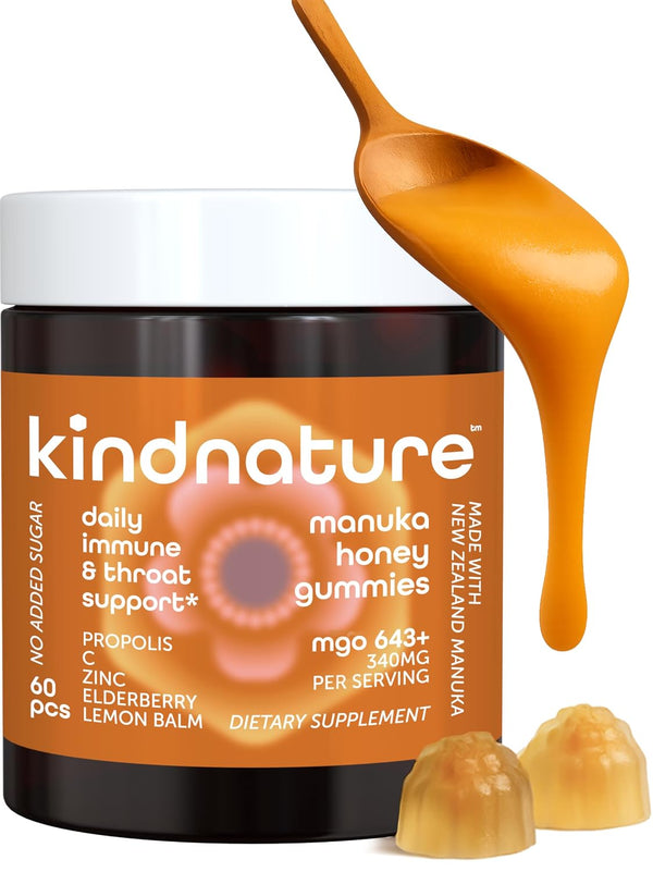 KINDNATURE Manuka Honey Medical Grade Gummies MGO 643+ - New Zealand Manuka