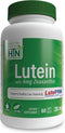Health Thru Nutrition Lutein 20mg with Zeaxanthin 4mg, Supports Healthy Eye, Skin and Brain Function, Non-GMO