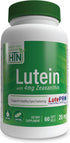 Health Thru Nutrition Lutein 20mg with Zeaxanthin 4mg, Supports Healthy Eye, Skin and Brain Function, Non-GMO