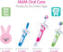 MAM Learn to Brush Set (1 Baby's Brush Toothbrush, 1 Training Brush, 1 Safety Shield) for Boys 5+ Months, Blue