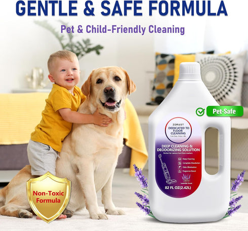 ZORAST 82 OZ, S3/S5/S7 3/5 Lavender Floor Cleaning Solution, FL Deep Cleans for Multiple Hard Floors, Compatible