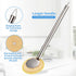 TOFAIRONM Kitchen Scrub Brush with Handle, Non-Scratch Extra Strong Cleaning Brush for Wok, Cast Iron, Pans, Oven