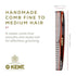 Kent 3T 6.5 Inch Double Tooth Hair Dressing Comb, Fine and Wide Tooth Dresser Comb For Hair, Beard and Mustache, Coarse and Fine Hair Styling Grooming Comb for Men, Women and Kids. Made in England