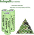 16 Packs Rechargeable AA Size Batteries, 1.2V 700mAh Ni-MH for Outdoor String Lights, Solar Lights