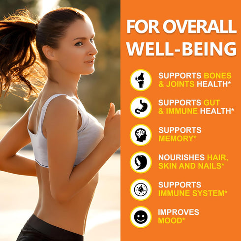 Zammex 100% 18G 1&3, Grass-Fed Beef Bone Broth Protein Powder, Protein, Hydrolyzed Collagen Peptides Type Supports